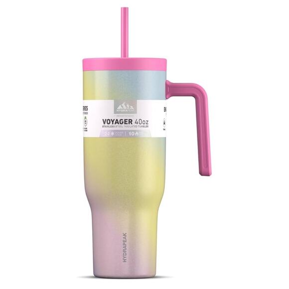 Hydrapeak Voyager 40 oz Tumbler with Handle and Straw Lid Stainless Steel Swirl - Picture 3 of 3